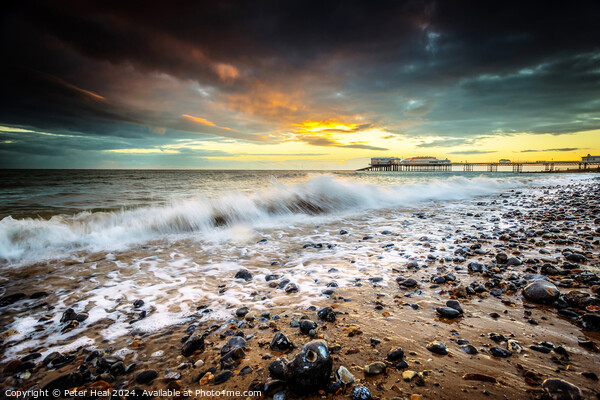 Cromer Sunrise Picture Board by Peter Heal