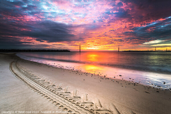 Sea Palling Sunrise Picture Board by Peter Heal