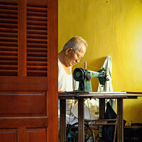 Buy canvas prints of Hoi An Tailor by David Harding
