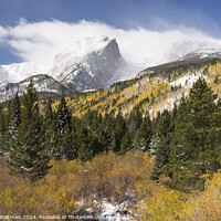 Buy canvas prints of Early Fall Storm with Changing Aspen Trees at Rocky Mountain National Park by Robert Waltman