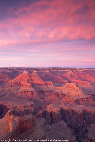 Grand Canyon National Park at Sunrise in Winter with a View from the South Rim. Picture Board by Robert Waltman