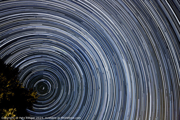 Abstract star trails Polaris Picture Board by Pete Klinger