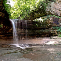 Buy canvas prints of Scenic View Waterfall La Salle Canyon Starved Rock IL by Pete Klinger