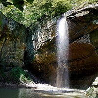 Buy canvas prints of Scenic View Waterfall Tonte Starved Rock IL by Pete Klinger