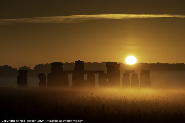 Stonehenge Summer Solstice Sunrise Picture Board by Neil Pearson
