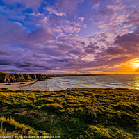 Buy canvas prints of Sunset In Lusty Glaze Cornwall by Sam Kerfoot