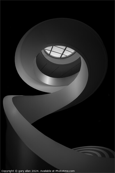 Liverpool museum spiral staircase Picture Board by gary allan