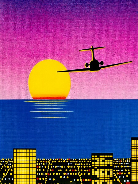 Hiroshi Nagai - Air Plane Picture Board by Welliam Store