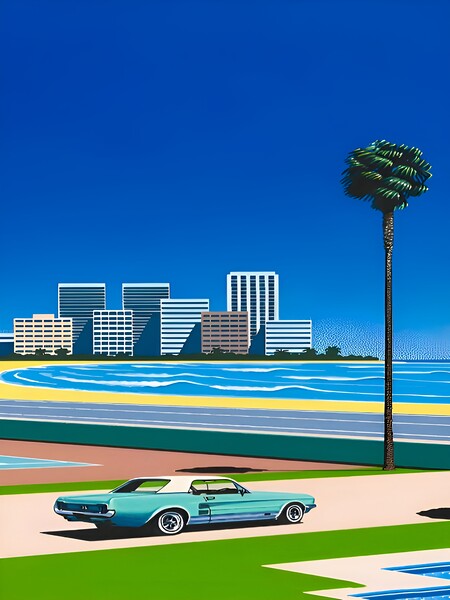 Hiroshi Nagai - Vaporwave, City Pop Picture Board by Welliam Store