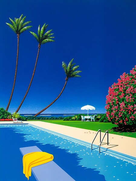 Hiroshi Nagai - Swimming Pool Picture Board by Welliam Store