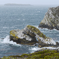 Buy canvas prints of Falkland Islands Coastal Cliffs and Crashing Waves by FocusArt Flow