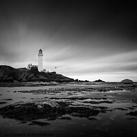 Buy canvas prints of Turnberry Lighthouse Black and White by Ian Good