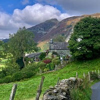 Buy canvas prints of Mountain Cottage.  by Cerys Legg