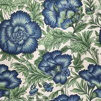 Buy canvas prints of Seamless pattern of cotton fabrics with blue and g by Mirjana Bogicevic