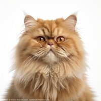 Buy canvas prints of Persian cat on white background by Mirjana Bogicevic