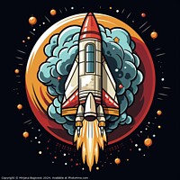 Buy canvas prints of Rocket icon by Mirjana Bogicevic