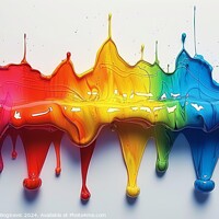 Buy canvas prints of Whimsical dance of rainbow drops by Mirjana Bogicevic