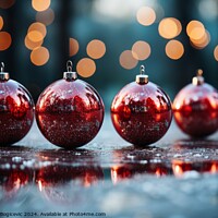 Buy canvas prints of Christmas decoration backdrop by Mirjana Bogicevic