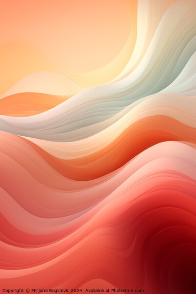 Soft red and yellow gradient backdrop Picture Board by Mirjana Bogicevic