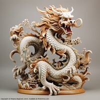 Buy canvas prints of Majestic Dragon Sculpture by Mirjana Bogicevic