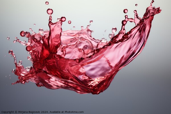 Red wine splashing out of it Picture Board by Mirjana Bogicevic