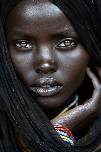Intense African Woman Portrait Picture Board by Mirjana Bogicevic