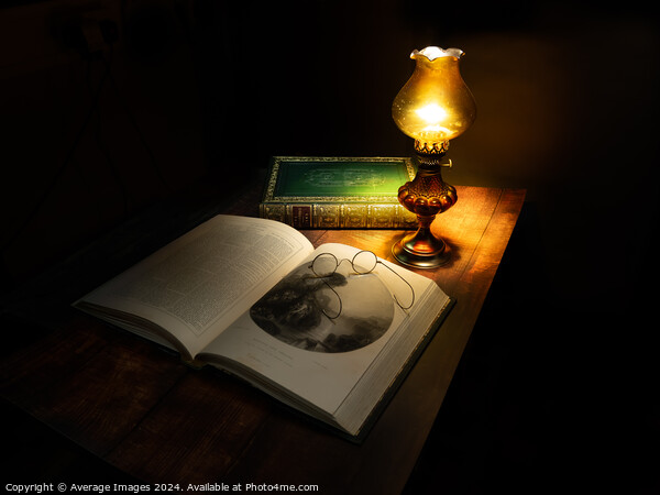 Late night reading Picture Board by Ironbridge Images