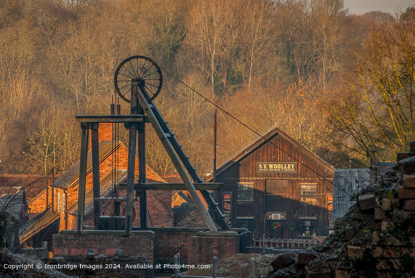 Sunrise over a frosty Victorian mine Picture Board by Ironbridge Images