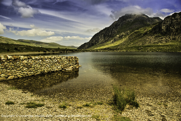 Stone wall at Llyn Idwal Picture Board by Ironbridge Images