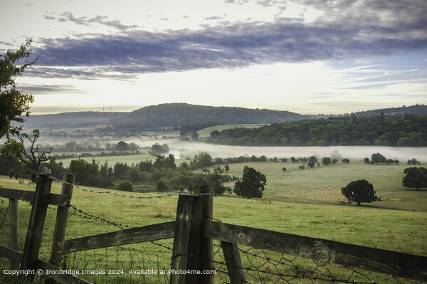 Low-lying mist Picture Board by Ironbridge Images