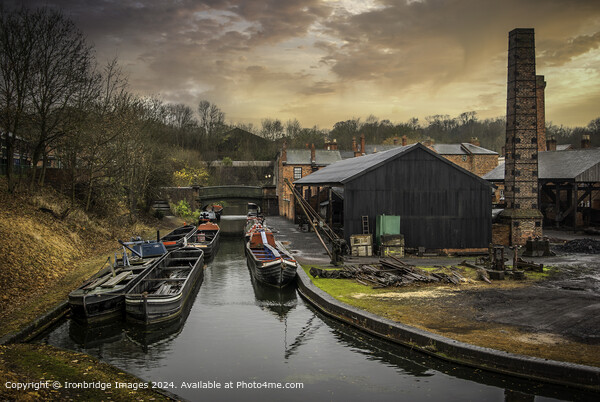 The boatyard Picture Board by Ironbridge Images