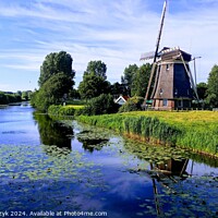 Buy canvas prints of Windmill in Amsterdam by Andrzej Krawczyk