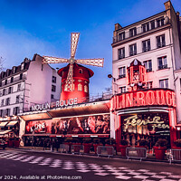 Buy canvas prints of The Moulin Rouge in Paris by Dark Blue Star