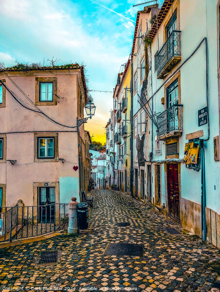 The Old Town in Lisbon Picture Board by Dark Blue Star