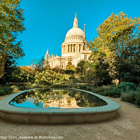 Buy canvas prints of St Pauls Cathedral in London by Dark Blue Star