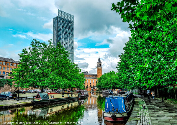 The Bridgewater Canal in Manchester Picture Board by Dark Blue Star