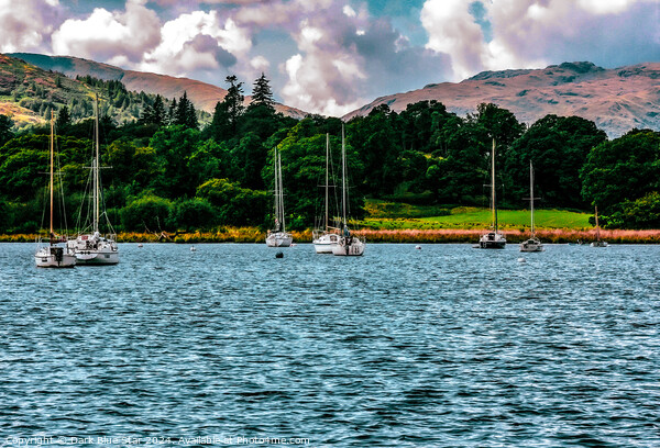 Boats on Windermere Picture Board by Dark Blue Star