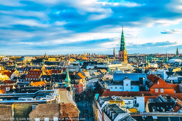The Skyline of Copenhagen Picture Board by Dark Blue Star