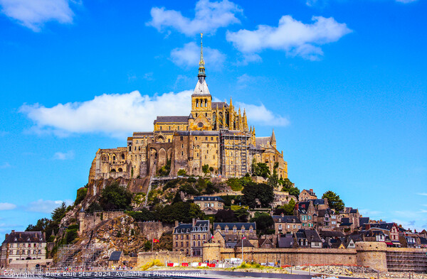 Mont Saint-Michel in Normandy Picture Board by Dark Blue Star