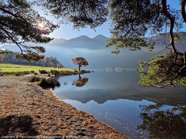 Sunrise on Crummock Water  Picture Board by Paul Campbell