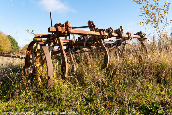 Farming Machine Left Behind Picture Board by Dean Jeffery