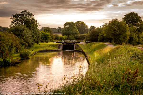 The Grand Union Canal In The Morning Light Picture Board by Dean Jeffery