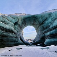 Buy canvas prints of Iceland Ice Cave Panorama by Alice Rose