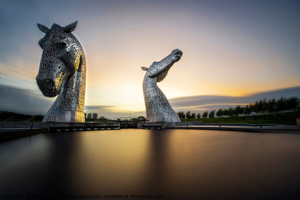 The Kelpies  Picture Board by Don Alexander Lumsden