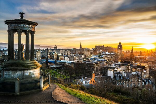 Edinburgh Cityscape  Picture Board by Don Alexander Lumsden