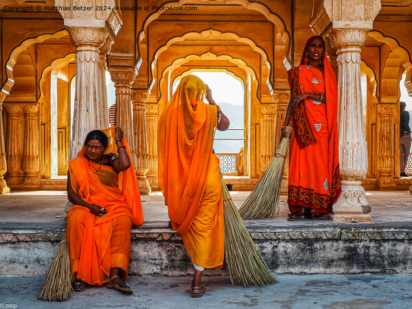 The sweepers of Amber Fort Picture Board by Matthias Betzer