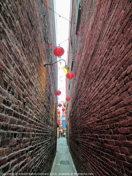Very narrow brick alley in Chinatown  Picture Board by Robert Galvin-Oliphant