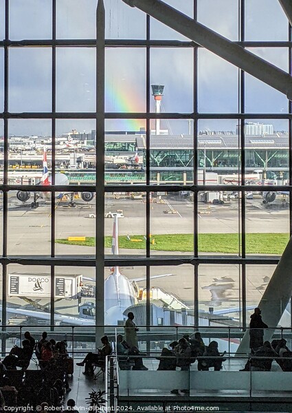 Airport rainbow  Picture Board by Robert Galvin-Oliphant