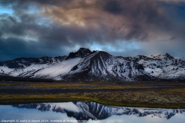 A beautiful mountain in southern Iceland Picture Board by Justo II Gayad