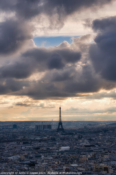 Cloudy day at Paris France Picture Board by Justo II Gayad